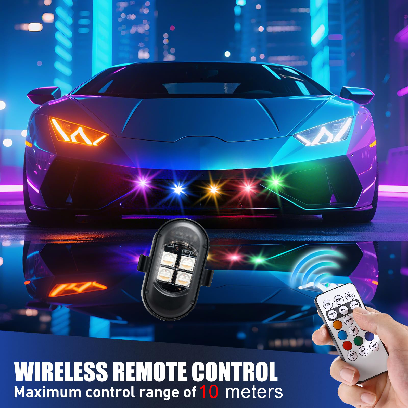 Upgraded 4LEDs Wireless LED St - Drone Strobe Light reseña y precio