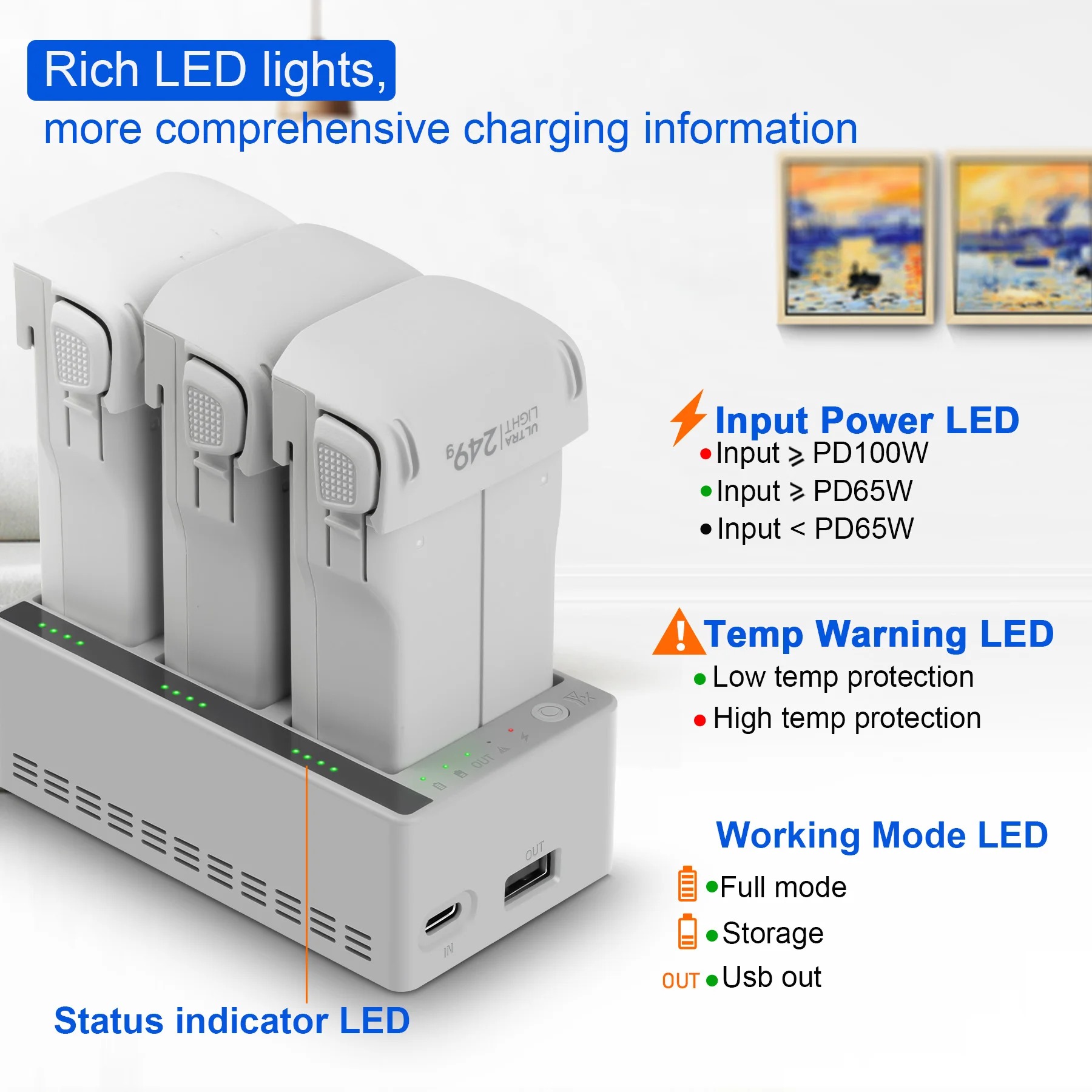 For DJI LITO 1/X1 Drone Batter - Drone Charging Hub reseña y precio