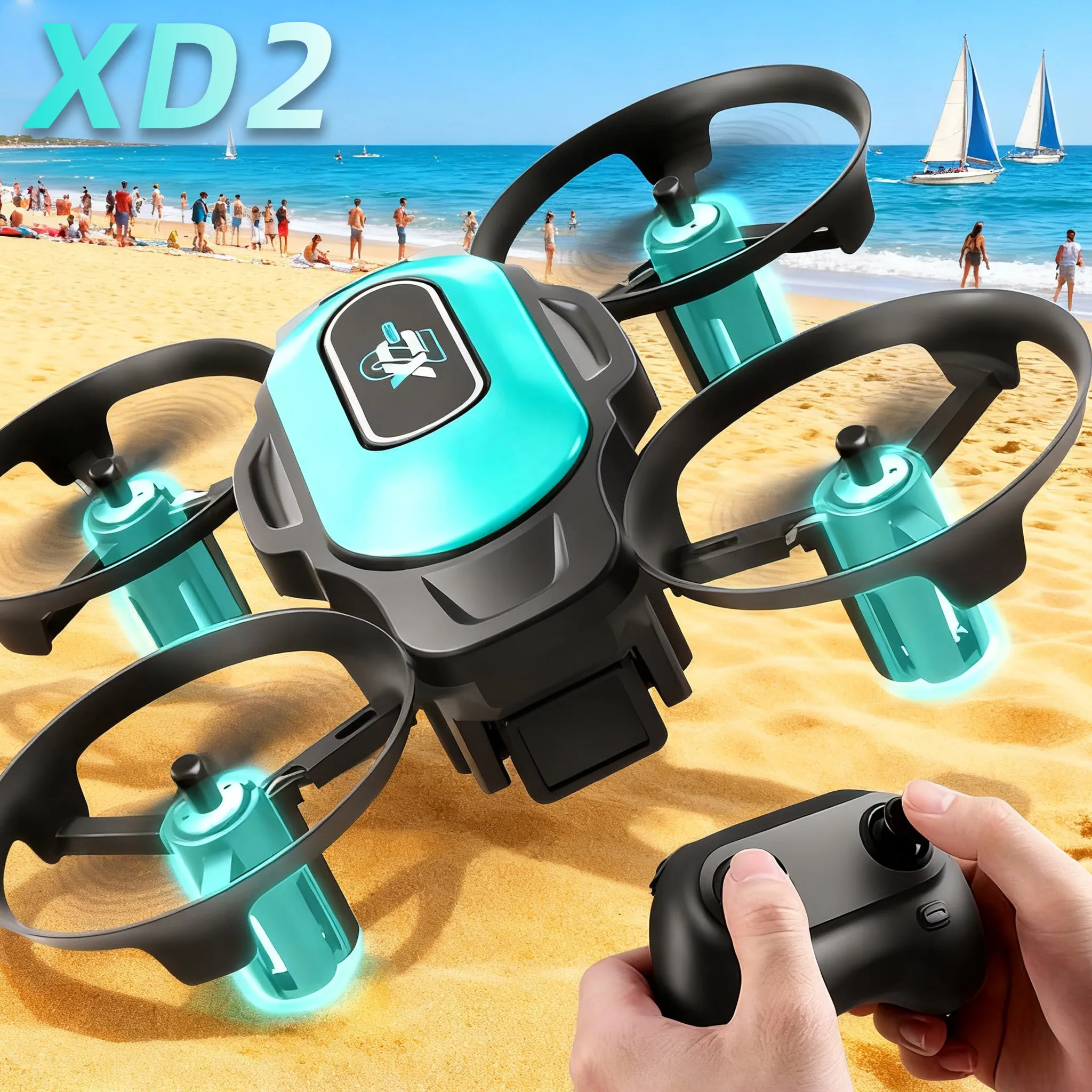 XD2 Mini Drone, 360° Stunt Fli - Drone Beacon Light reseña y precio