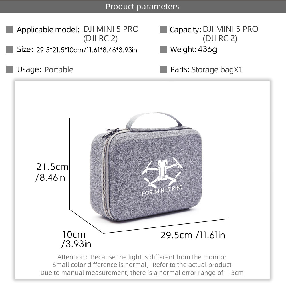 Storage Carry Case for DJI Min - Drone Controller Hood reseña y precio