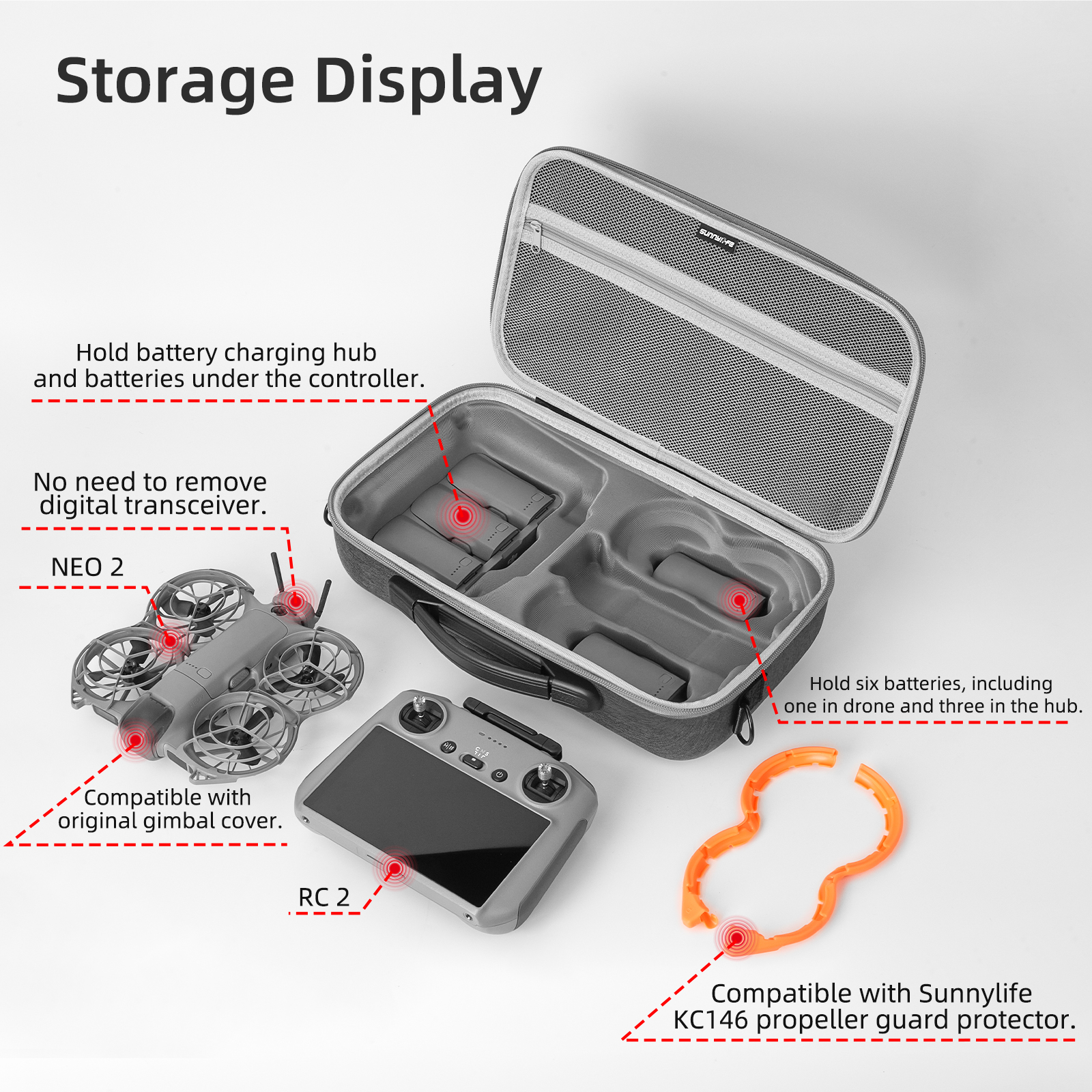 Portable Carrying Case For DJI - Drone Controller Hood reseña y precio