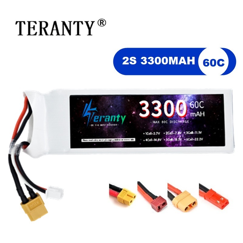2S 7.4V LiPo Battery 3300mAh 6 - Drone Battery Adapter reseña y precio