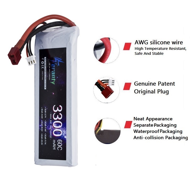 2S 7.4V LiPo Battery 3300mAh 6 - Drone Battery Adapter reseña y precio