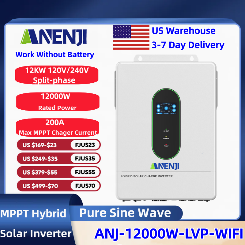 ANENJI 120V/240V 12KW Split-ph - Drone Solar Charger reseña y precio