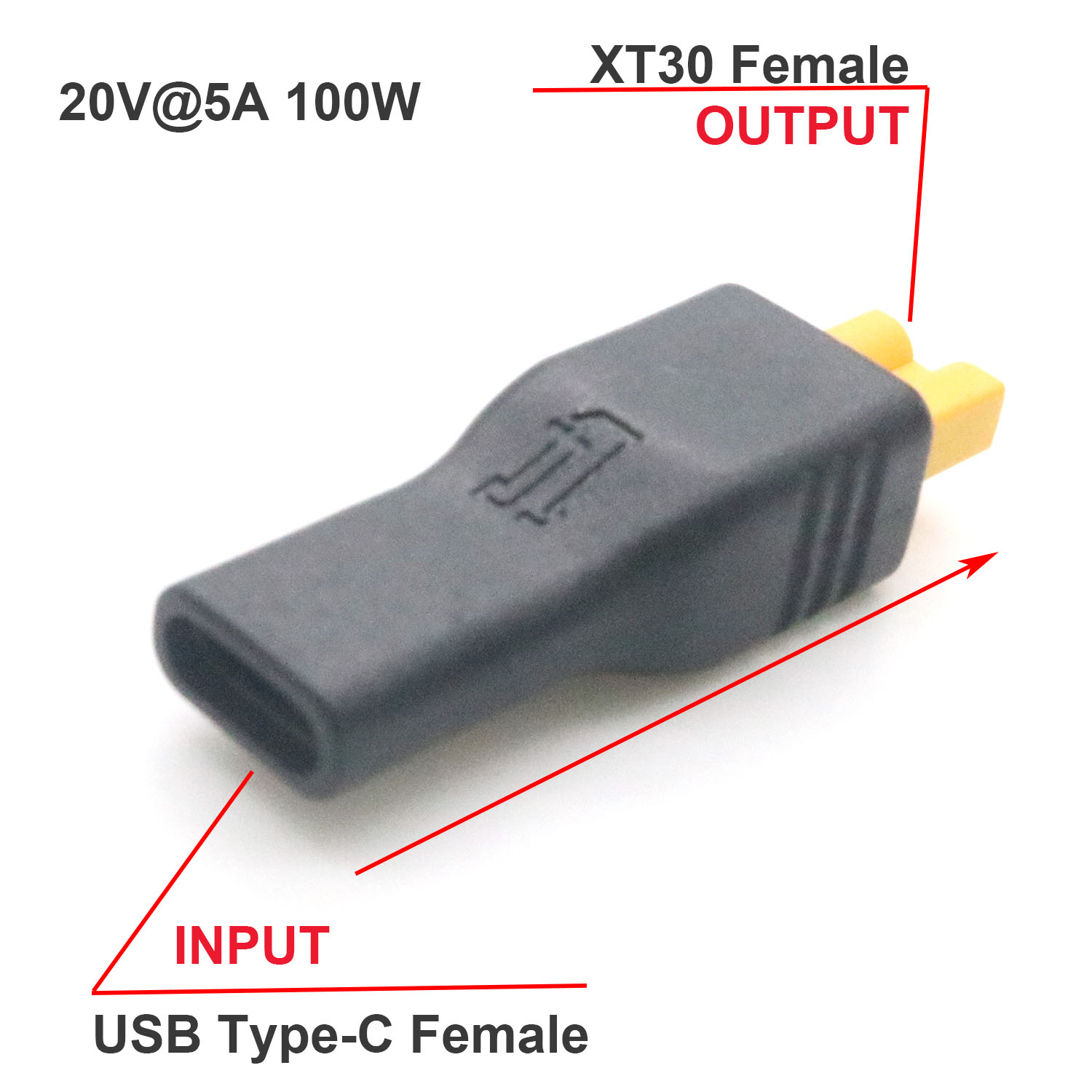 1pc USB Type C Female Input to - Drone Power Bank reseña y precio