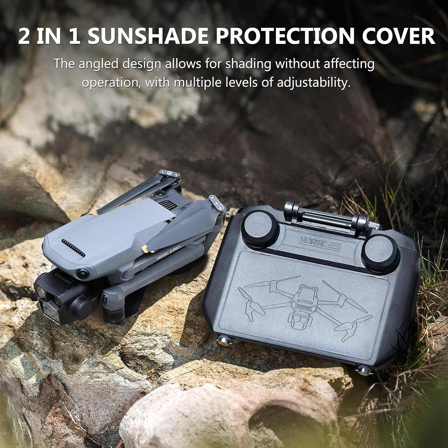 2-in-1 Sun Hood & Joystick Cov - Drone Sun Shade reseña y precio