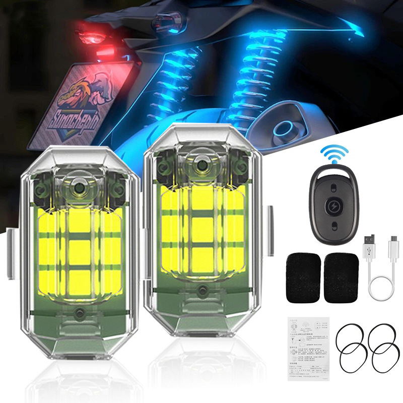 1/2/4Pc Remote Motorcycle Ligh - Drone Strobe Light reseña y precio
