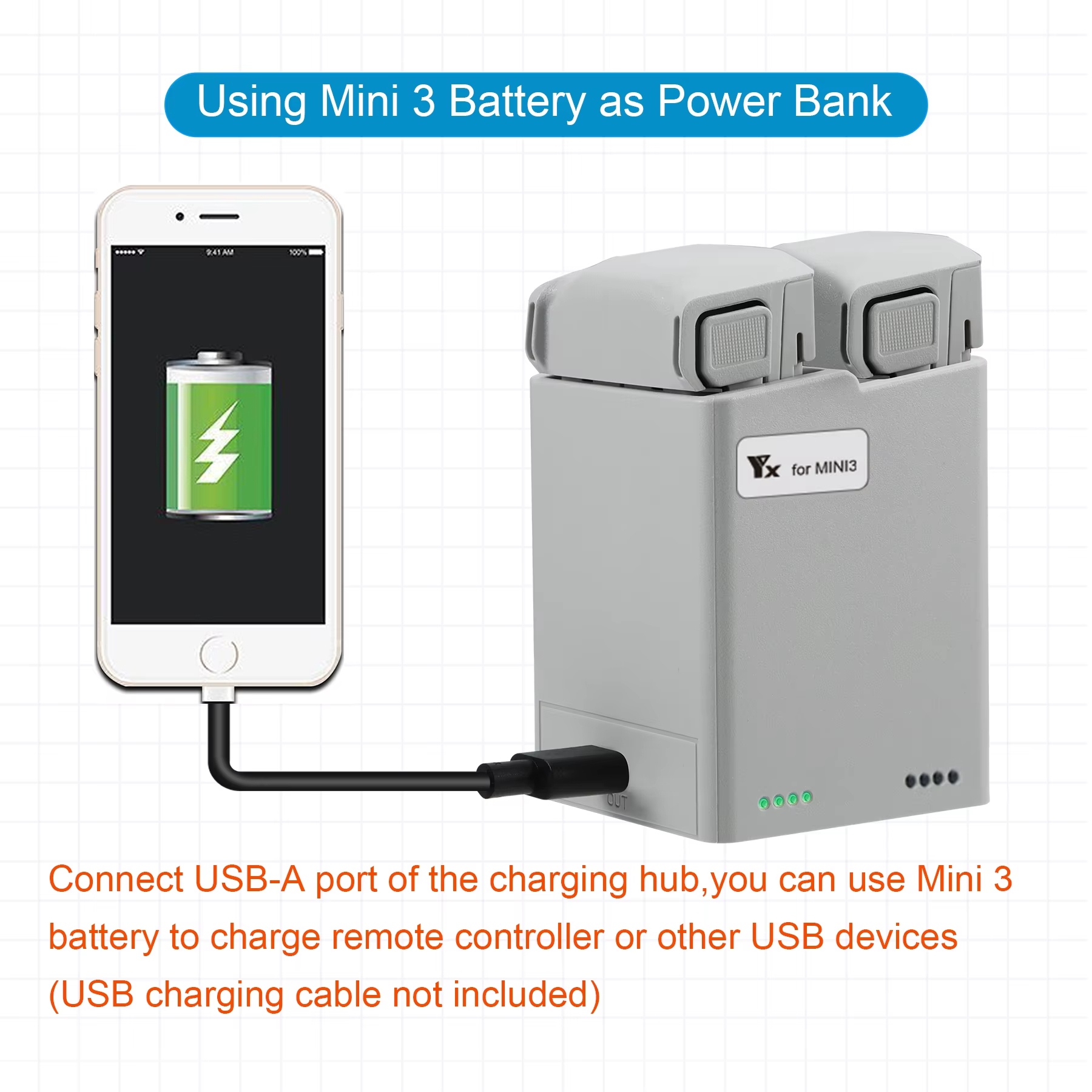 For DJI Mini 3Pro/4Pro Battery - Drone Battery Adapter reseña y precio