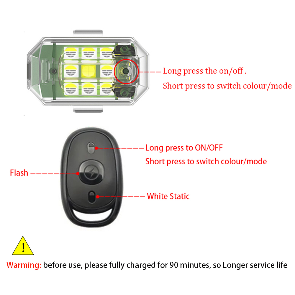 1/2/4pcs Wireless LED Drone St - Drone Strobe Light reseña y precio